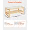 45-Inch Rectangle Rattan Coffee Table with Tempered Glass Top and One Open Storage Shelf